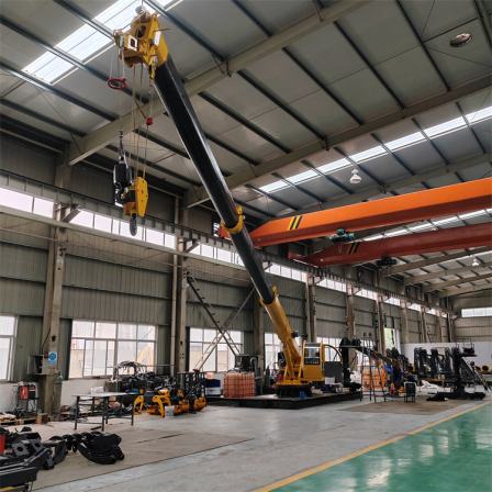 Hydraulic marine crane for operation on fishing vessels Fishing crane flange fixed lifting machinery Telescopic boom for constant operation