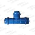 BS EN12842 standard ductile iron fittings for PVC pipes with cast ductile iron flanges