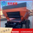 Large farm manure spreader, organic manure spreader, hydraulic traction double disc manure spreader