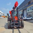 Four wheel drive off-road integrated hydraulic loading and unloading truck, 5-ton diesel lifting and unloading truck, forklift, boom crane