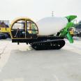 Crawler type desert engineering vehicle, 3 square crawler concrete tank truck, mountain climbing tiger, all terrain cement transport vehicle