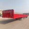 11.5 meter heavy-duty rollover semi trailer, 13 meter container dump trailer, high railing vehicle standard with Fuhua Bridge