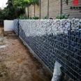 Customized welding landscape stone cage net, park stone cage landscape net wall, C45 type stone cage net box