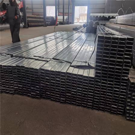 40 * 80 galvanized P-shaped pipe customized with thick wall L-shaped pipe according to drawings, Xinyueda octagonal pipe