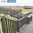 Plastic wood guardrail, imitation wood railing, floor, river scenic area fence, handrail, park garden garden fence