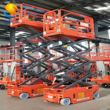 Manufacturer of Luxin 6-14m Scissor Fork Electric Self propelled Elevator for Elevating Platform for High Altitude Maintenance and Installation Work