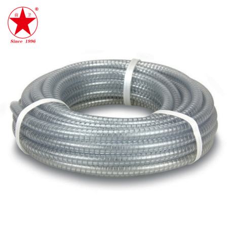 Avant-garde PVC steel wire pipe industrial spiral hose, acid and alkali resistant steel wire reinforced hose, can be used for small machinery