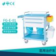 Antibacterial tabletop medical treatment cart with aluminum plastic composite materials on both sides of the entire scene