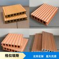 Luliang terrace square hole plastic wood floor online embossing anti slip round hole co extrusion ecological wood plastic solid imitation wood batten