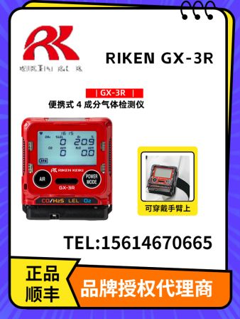 Personal Multi Gas Detector GX-3R CH4/O2/H2S/CO
