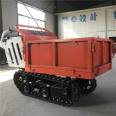 Explosion-proof pneumatic tracked flatbed transport vehicle for mining purposes. Agricultural cargo handling and residue truck for mountainous areas. Field seedling raising truck