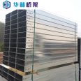 Galvanized cable tray for ladder type bridge tunnels, tee components and support arms for spot factory cable laying