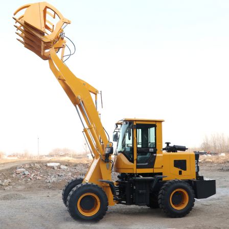 Small loader four-wheel drive multifunctional construction engineering bulldozer hydraulic loading and unloading king diesel four-wheel lift forklift