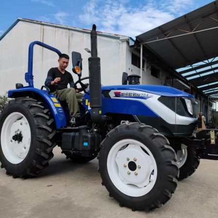 Manufacturer's stock Lovol 704 agricultural tractor with four-wheel drive and high configuration 904 rotary plow has strong power