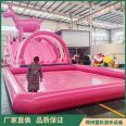 Tongcai Inflatable Pink Deer Water Slide Large Water Park Water Toy Pool Challenge