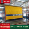 Fully automatic mobile telescopic room, large environmentally friendly spray painting room, dust-free polishing, electric folding track, industrial paint baking room