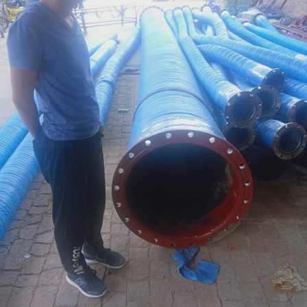 Yimao supplies high-pressure steel wire wound hydraulic hose, wear-resistant suction and drainage hose