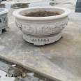 Customized installation of large stone water bowls, courtyard shaped shaped stone bowl fountains, outdoor water landscape