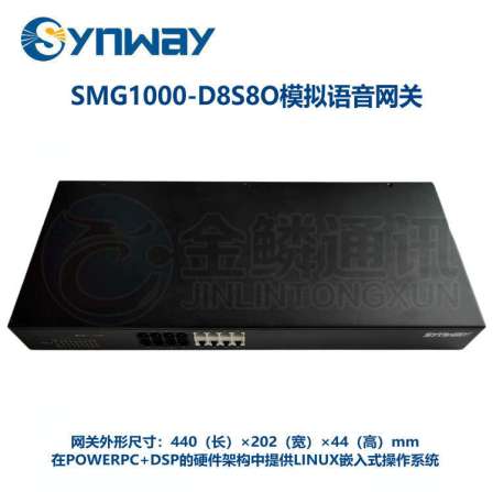 Sanhui SMG1000-D8S8O Analog Voice Gateway | Network Interruption, Power Failure, Escape | IAD Integrated Access Equipment