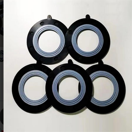 PTFE rubber coated gasket, Teflon black sealing ring, corrosion-resistant and high-temperature resistant PTFE rubber composite gasket