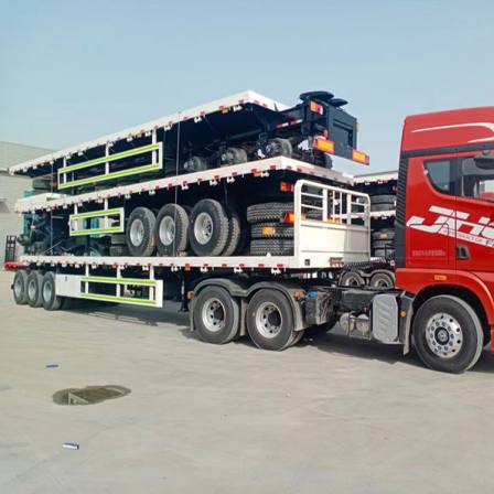 Export to Outer Mongolia: 13 meter awkward semi trailer, 2.55 meter flat transport vehicle