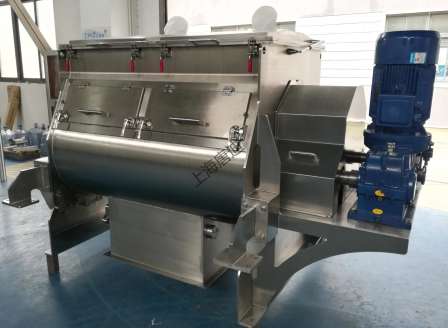 Double axis paddle mixer, special medical dry mixer, and automatic batching system for hard jelly dry fruit mixer