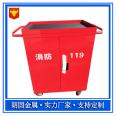 Red printing thickened steel fire fighting equipment Double door tool cabinet of Cart