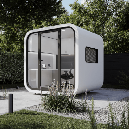 Exportable and containerized aluminum house office psychological counseling small room smart station lounge square cabin