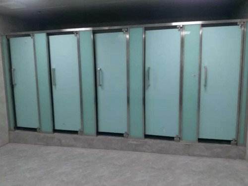 Toilet glass partition with accessories, office building exhibition venue, public restroom baffle design and installation