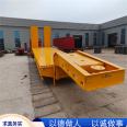 Equal width forehead excavator, ladder support plate, large five line ten axle, low flat plate, and large transportation semi-trailer