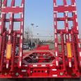 12.5 meter low flat pallet excavator, flat trailer, three-axle hook machine, semi trailer enterprise certification