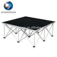 Juchen foldable aluminum alloy material suitable for outdoor performances, mesh stage, black