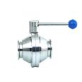 Hongfeng Pipe Fitting Sanitary Food Grade Pneumatic Quick Install Butterfly Ball Valve Stainless Steel 304/316 Butterfly Valve