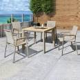 Outdoor Table and Chair Factory Gaoli Brand Outdoor Table and Chair Combination Modern Simple Villa Courtyard Aluminum Alloy Teak