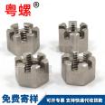 304 stainless steel nut slotted hexagonal nut slotted screw cap GB6178