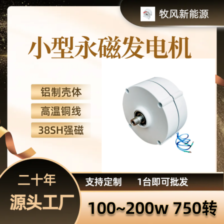 100w200w12v24v permanent magnet generator for wind machinery equipment, small size, light weight, three-phase AC