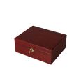 Dongshang Wood Industry Household Locked Jewelry Storage Box Solid Wood Jewelry Three Gold Jewelry Box Wooden Box Customization
