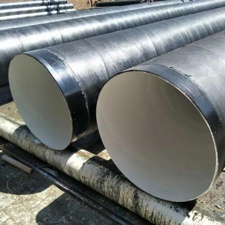 Spiral steel pipes for buried sewage discharge, coated with plastic inside and coated with four oil and three cloth anti-corrosion, steel pipes for hydraulic engineering