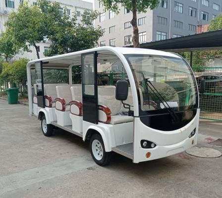 14 seat open luxury seats, factory reception battery car, electric tour reception sightseeing car