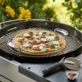 Pizza stone with iron handle barbecue baking set oven pizza baking pan Cordierite pizza stone two piece set