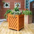 Fuding Wood Industry Customized Outdoor New Anticorrosive Wood Flower Box, Green Plant Flower Pool, Wood Keel Reinforcement, Long Service Life