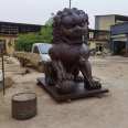 Copper Lion Large Cast Copper with a Height of 2.6 meters HSBC Lion Bronze Sculpture Corrosion-resistant Palace Museum Gate Lion