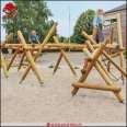 Wooden Plastic arts device customized waterproof large log climbing amusement equipment non power park production