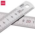 Deli 8463 30cm stainless steel ruler measuring and drawing scale band formula conversion table office supplies