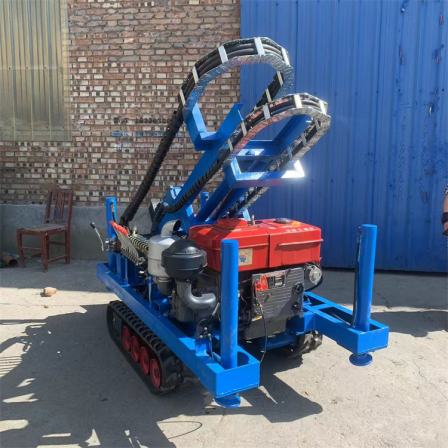 Crawler photovoltaic pile driver, hydraulic lifting, automatic walking, fast operation, spiral ground nail drilling in mountain tea gardens