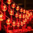 Red Lanterns, New Year Colored Lanterns, Joyful Pendant Lantern Strings, Spring Festival Decorative Flashing Lantern Festivals, LED Chinese Knot Lantern Strings