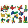 Kindergarten desktop building blocks, 3-7 years old, early education assembly, snowflake pieces, puzzle bags, plastic desktop toys