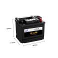 Maintenance free 6-QTF-60 H5 deep cycle charging Agm battery for automobiles 12V on-board battery for starting and stopping