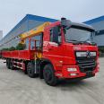 Dongfeng Changxing D7 front four rear eight self-provided cranes XCMG 14 tons, 5 car mounted cranes support staging