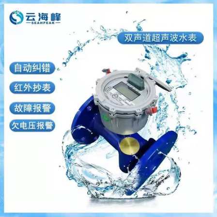 Dual channel ultrasonic water meter with large caliber 4G NB wireless transmission method, Yunhai Peak accuracy level 1